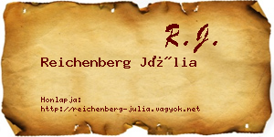 Reichenberg Júlia névjegykártya